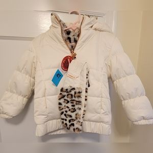 Gerry Reversible Faux Fur Jacket And Headband - 4T